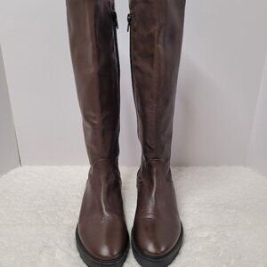 Silko Made in Italy Women's Knee High Brown Leather Boots Sz 6